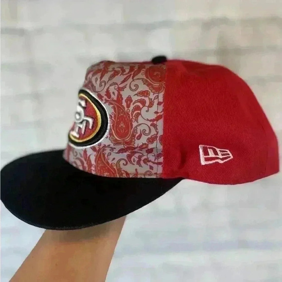 SAN FRANCISCO 49ERS New Era Niners NFL Red  Gray Paisley Snapback Hat Cap Custom - Picture 8 of 13